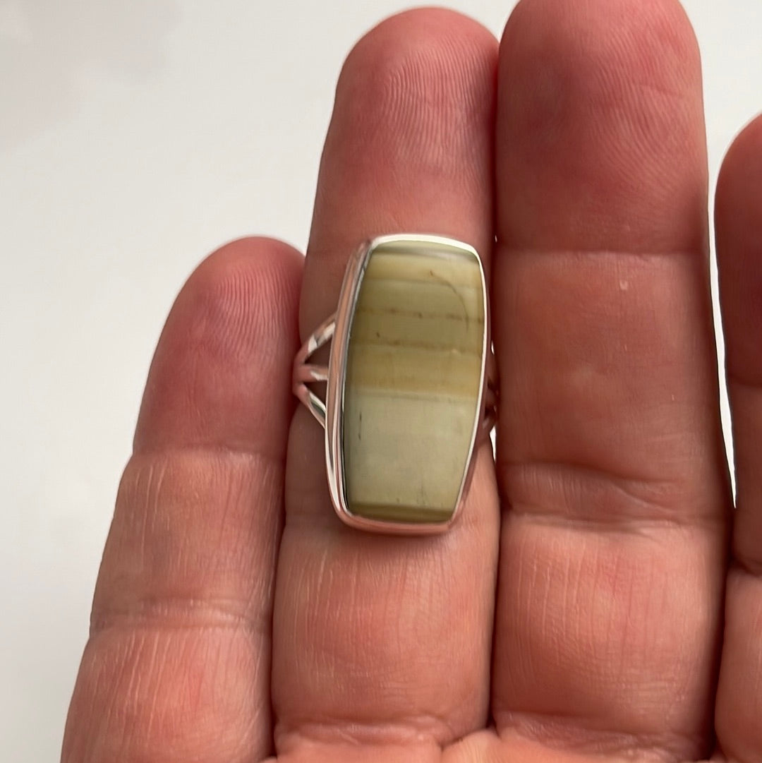 Picture Jasper Ring Size 8