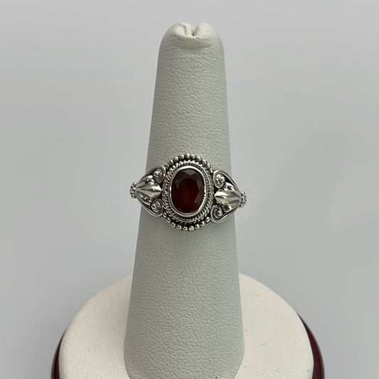 Garnet Filigree Ring Sizes 5-10