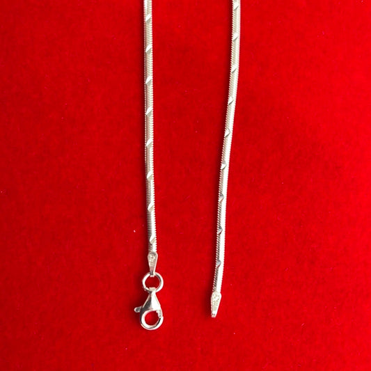 Diamond cut oval snake chain 1.5mm 16”, 18”, 20”, 22”, 24”, 30”