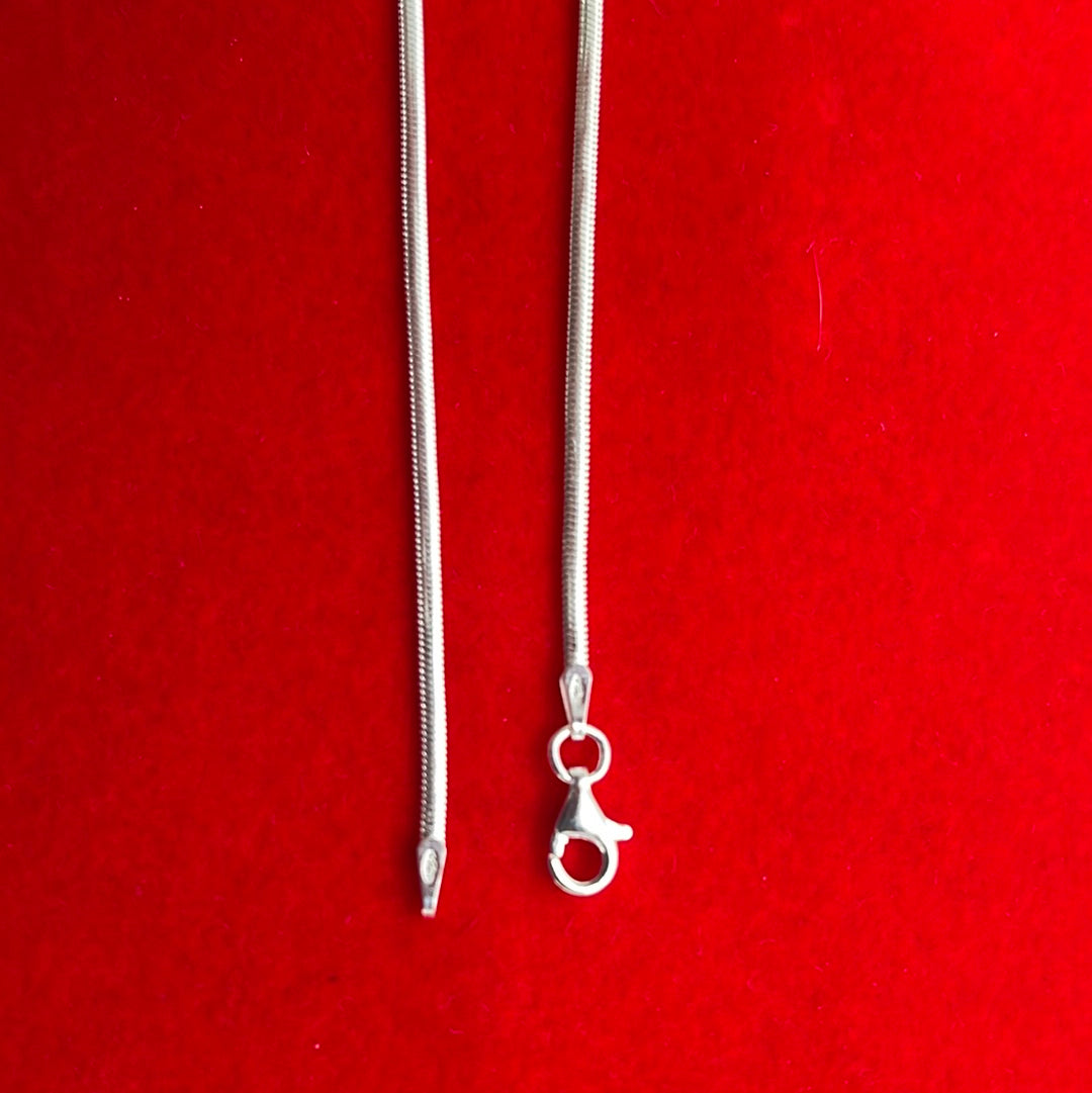 Diamond cut oval snake chain 1.5mm 16”, 18”, 20”, 22”, 24”, 30”