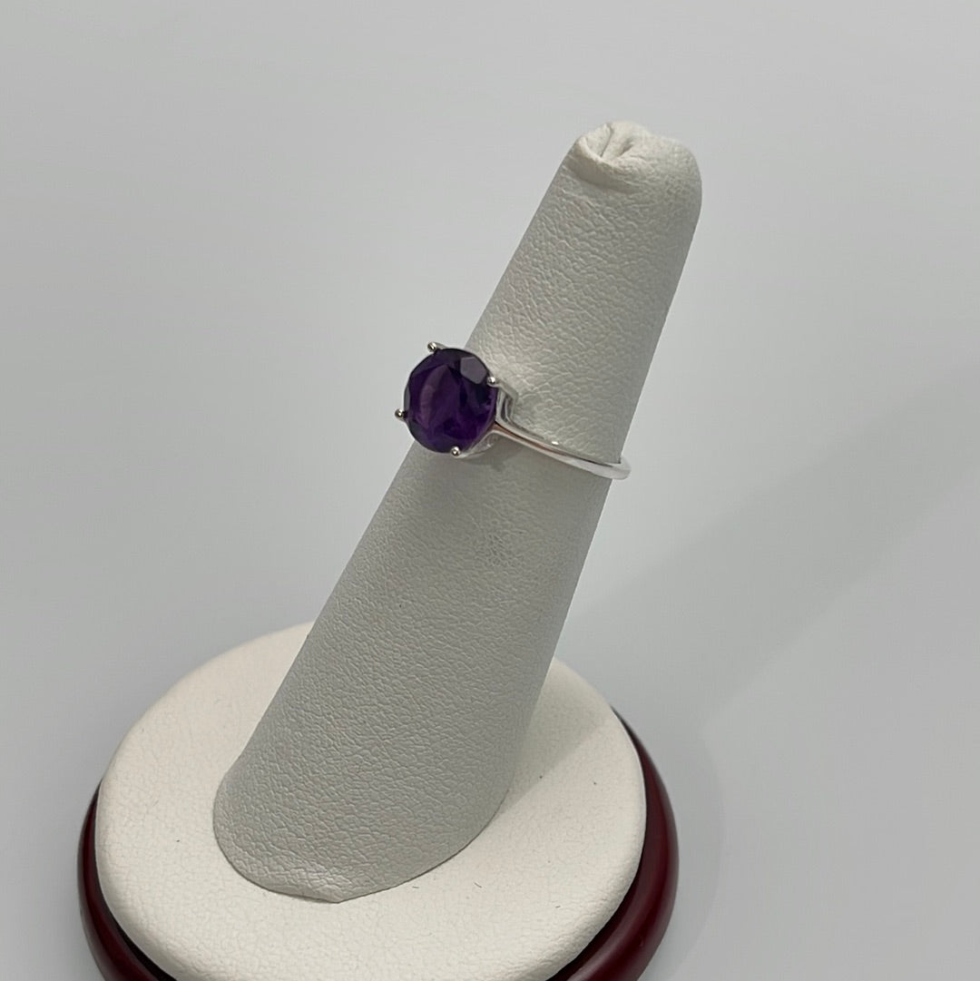 Amethyst Prong Set Ring Sizes 5-11