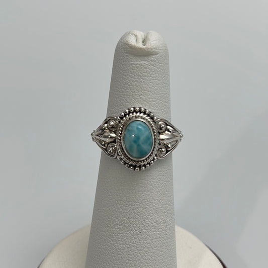 Larimar Filigree Ring Sizes 5-10