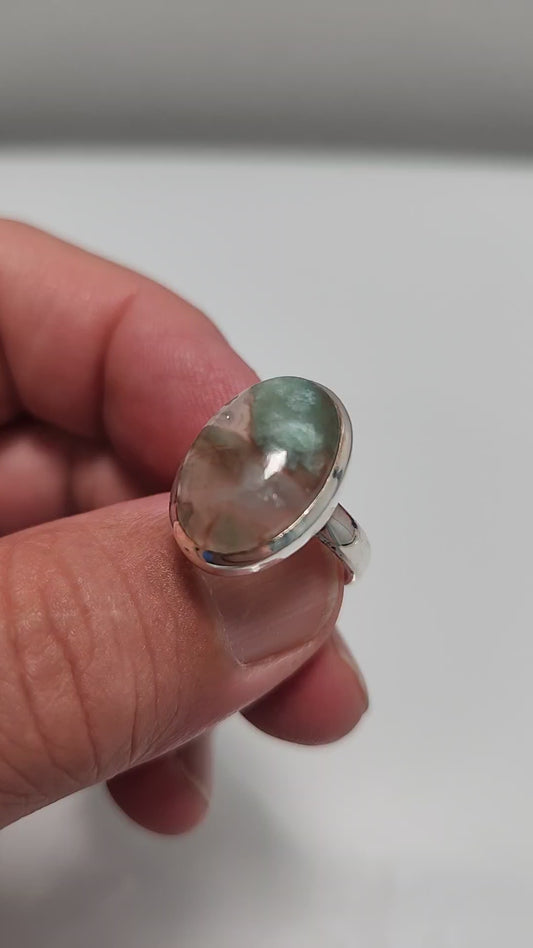 Aquaprase Chalcedony Ring sz 7