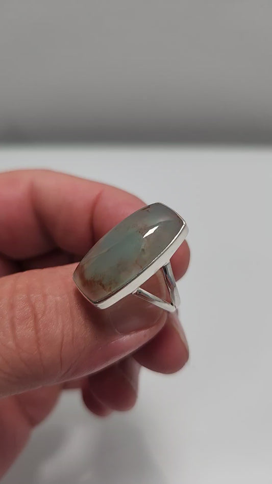 Aquaprase Chalcedony Ring sz 6