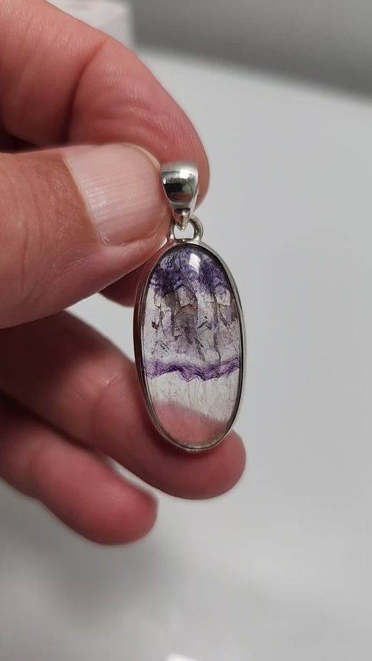 Blue John Fluorite Pendant