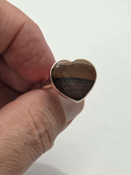Deschutes Picture Jasper Ring sz 8