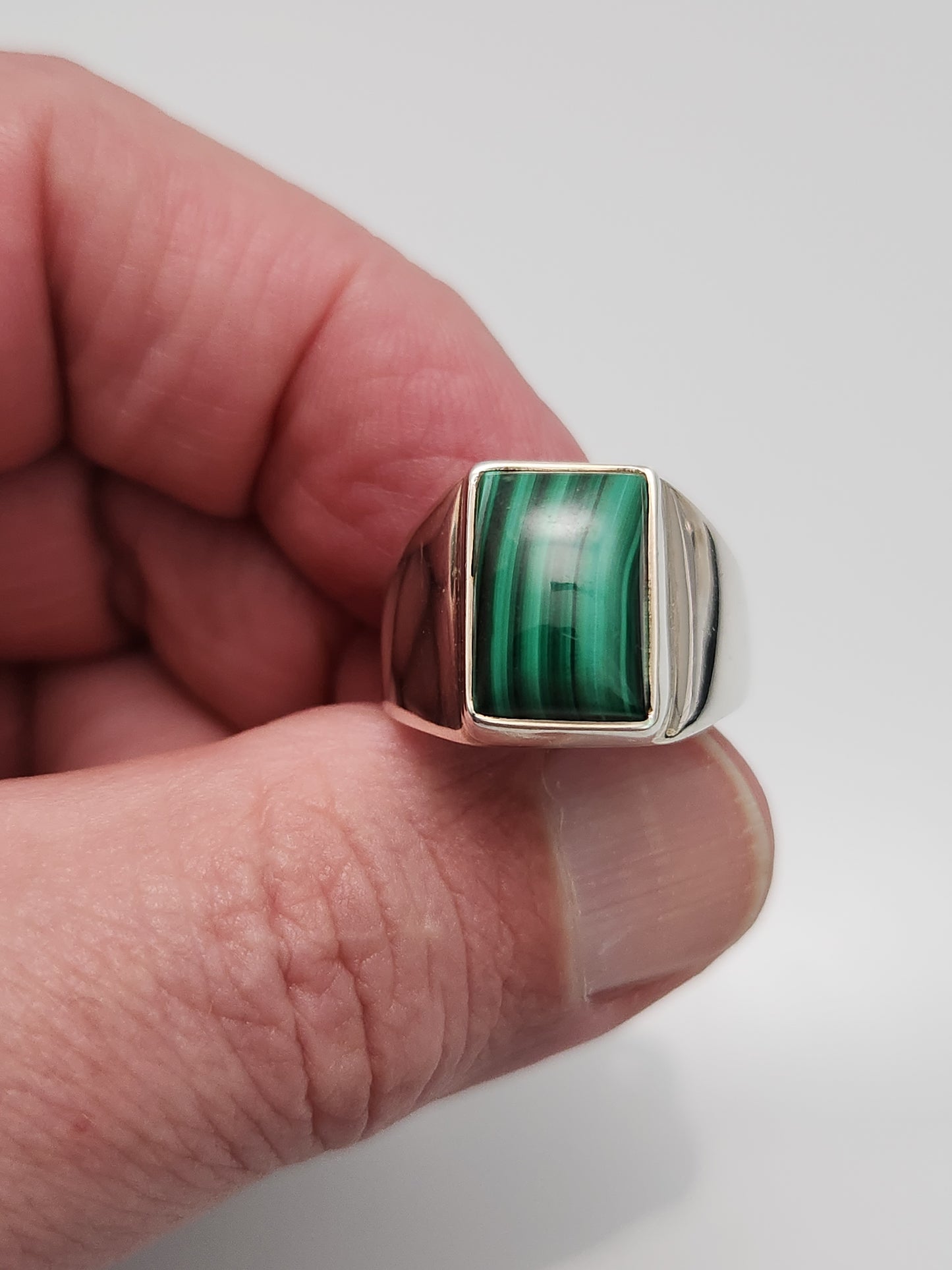 Malachite Ring sz 10