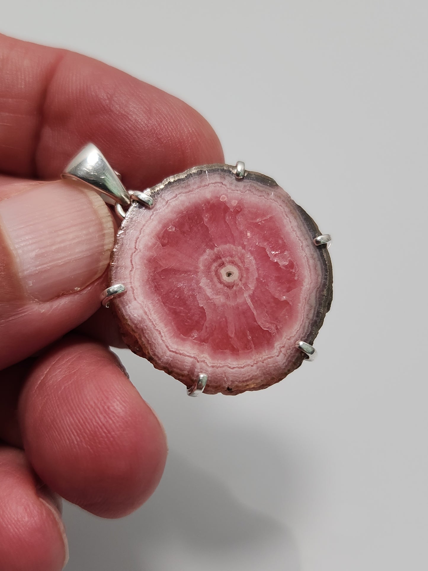 Rare Rhodocrosite Stalactite Pendant