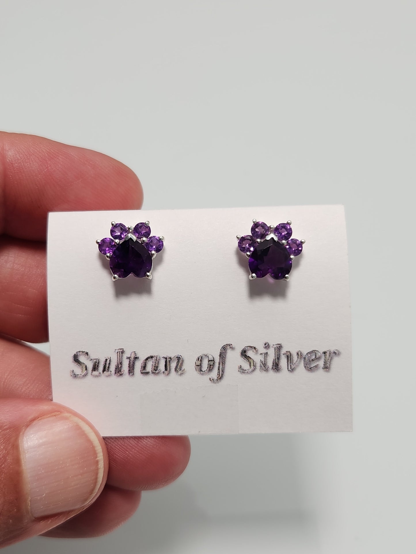 Amethyst Studs Paws