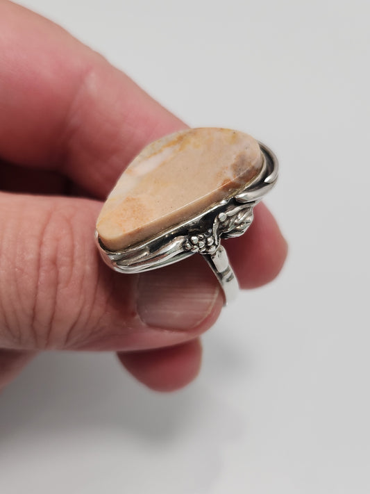 Tigilite Jasper Ring sz 8.5