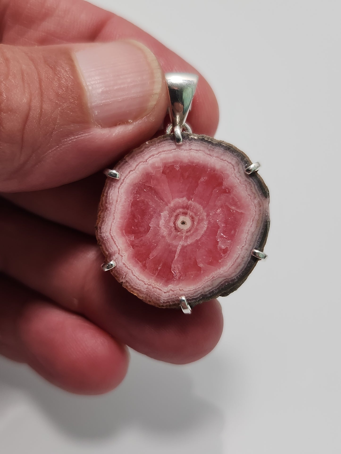 Rare Rhodocrosite Stalactite Pendant