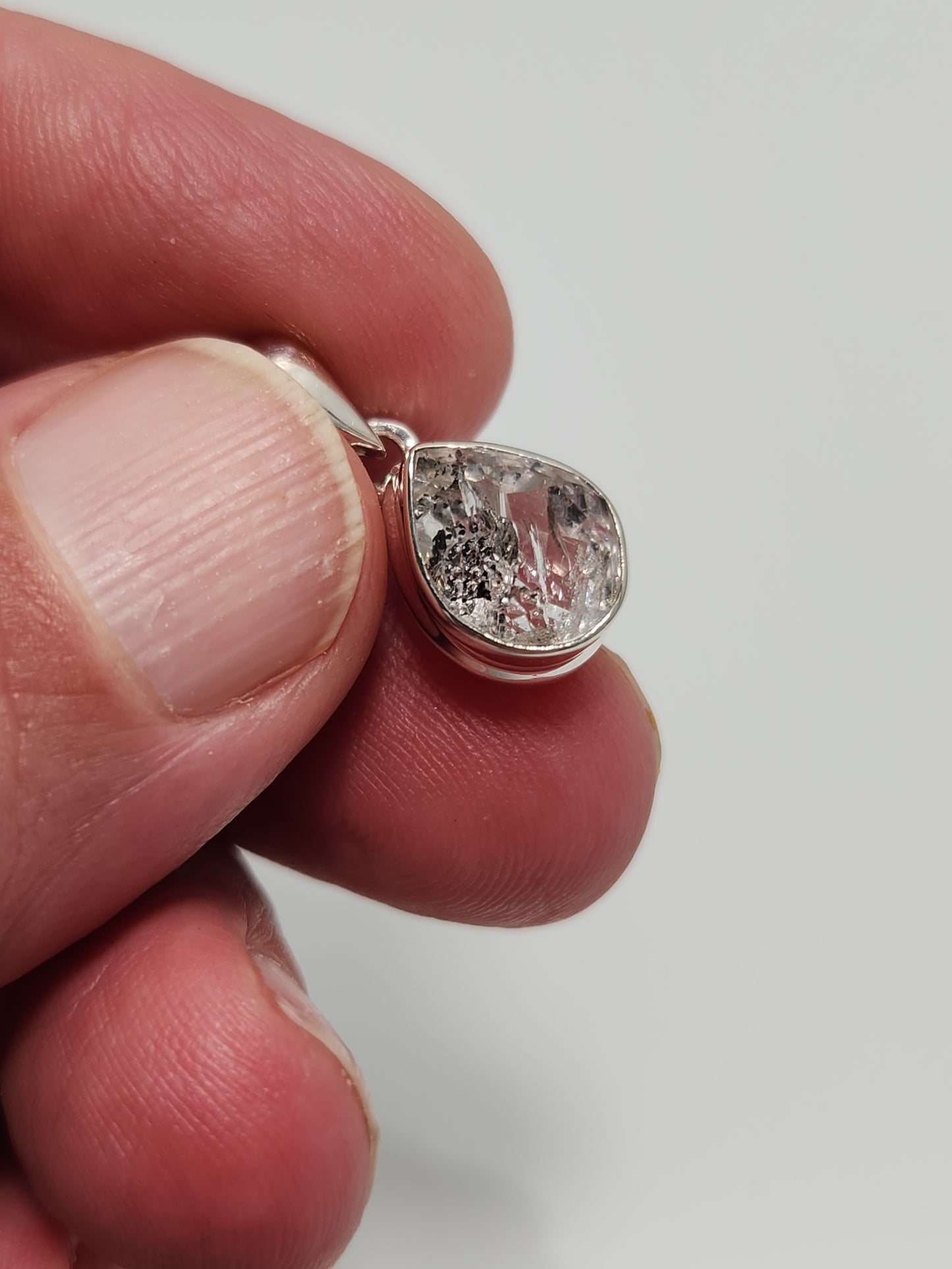 Hydrocarbon Herkimer Diamond Pendant