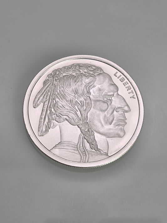 .999 Pure Silver One Ounce Coin Buffalo