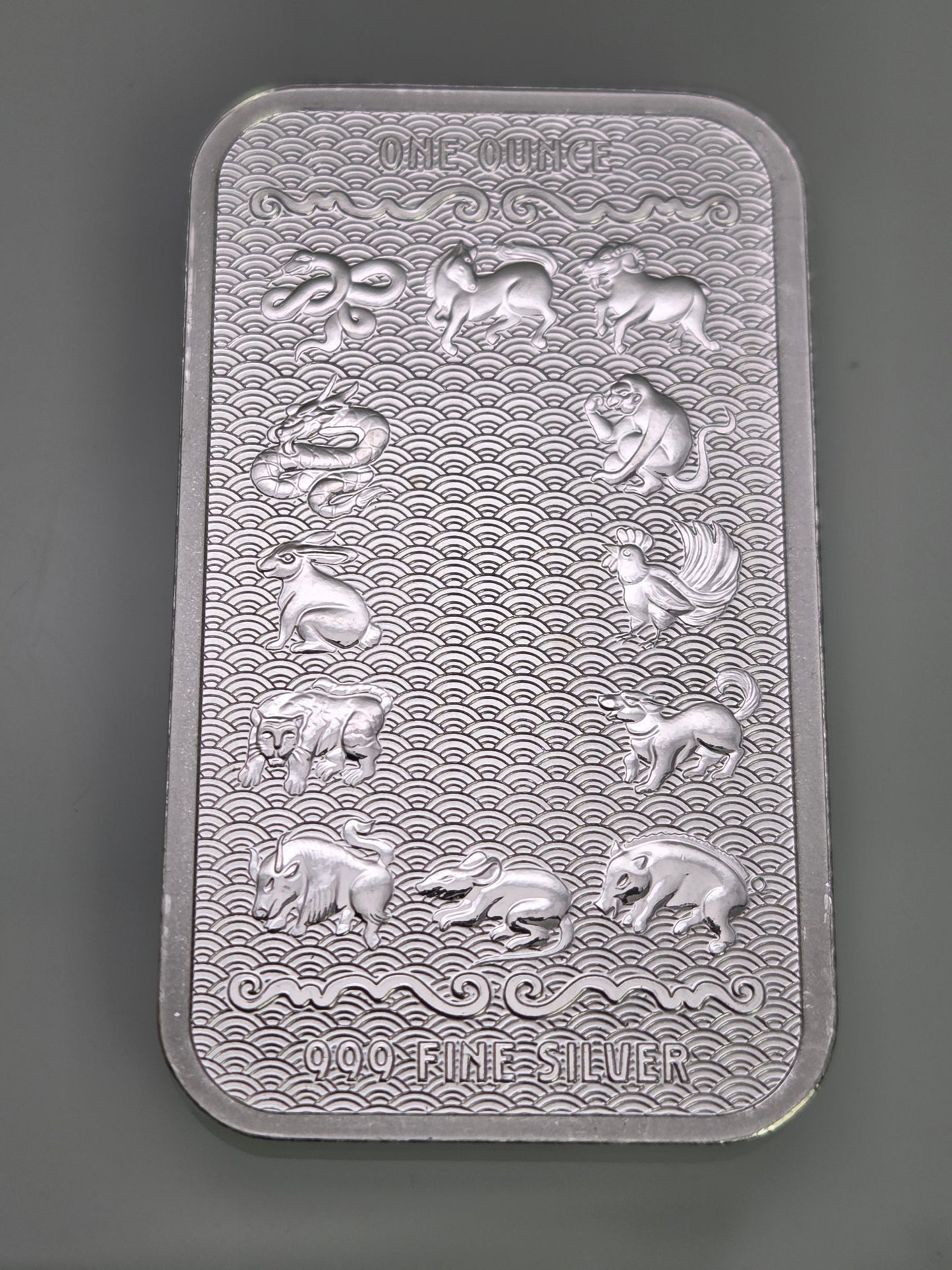 .999 Pure Silver Year of the Snake 1 Oz. Bar