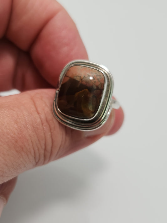 Petrified Wood Ring sz 9