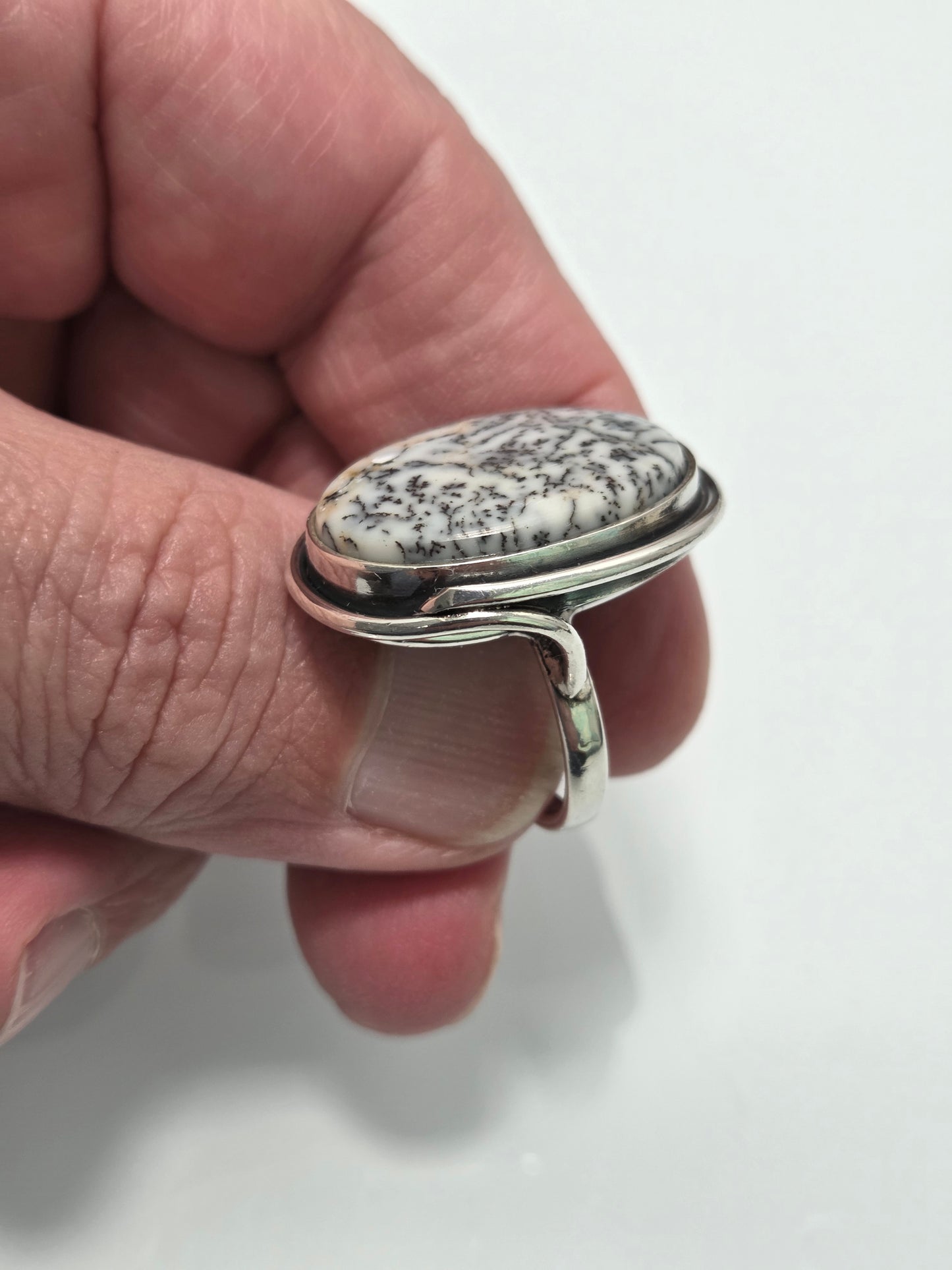 Dendrite Opal Ring sz 8