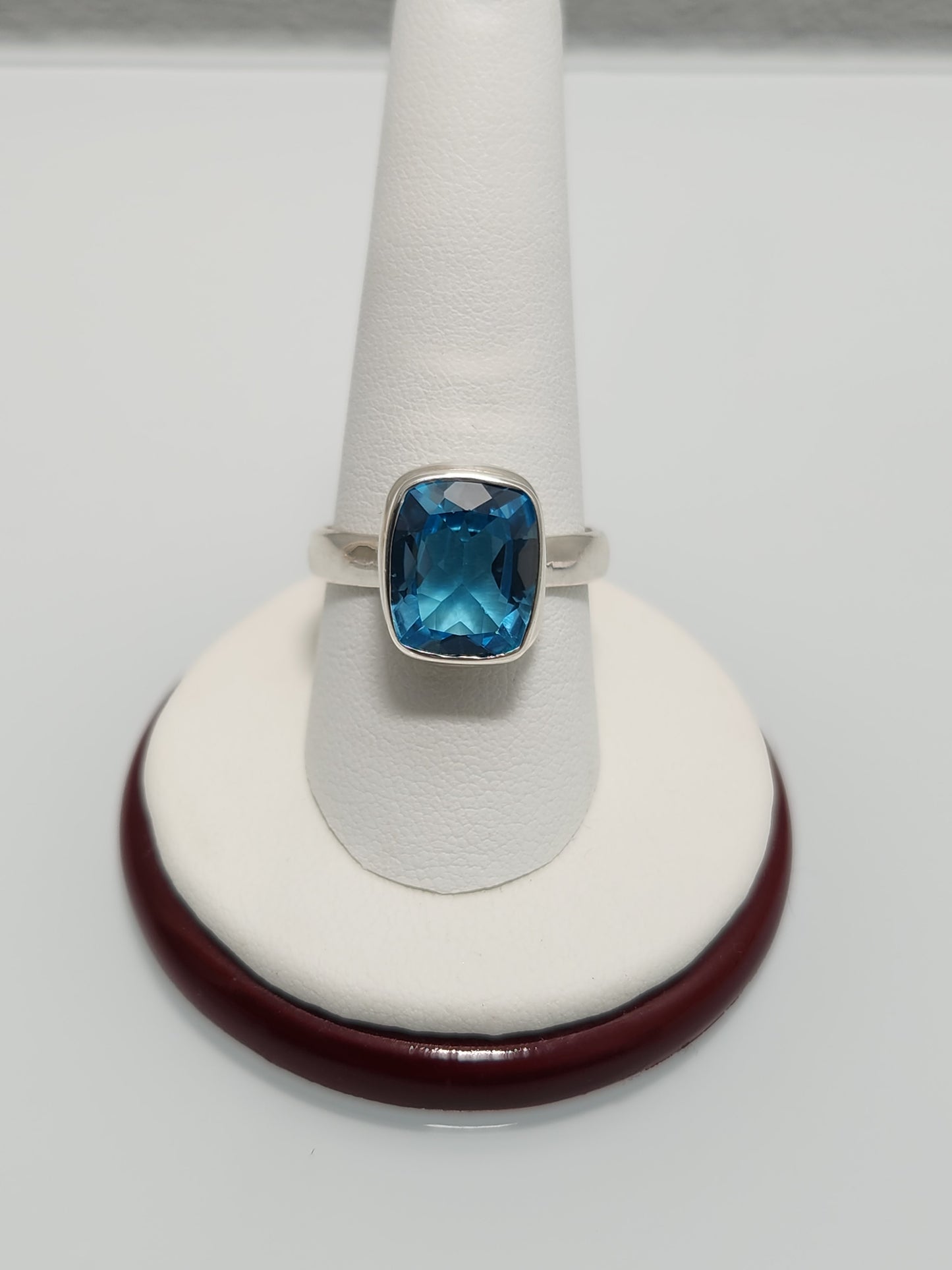 Swiss Blue Topaz Ring sz 10