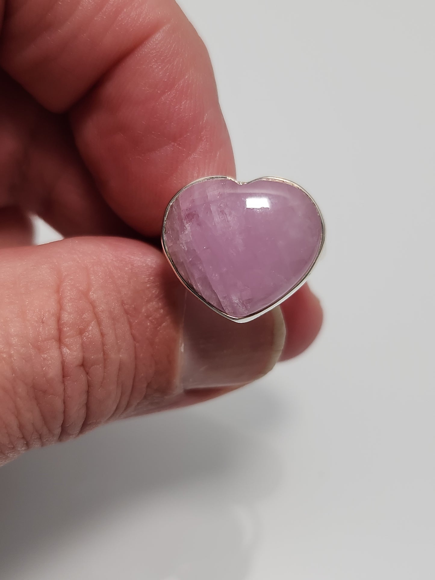 Kunzite Heart Ring sz 7