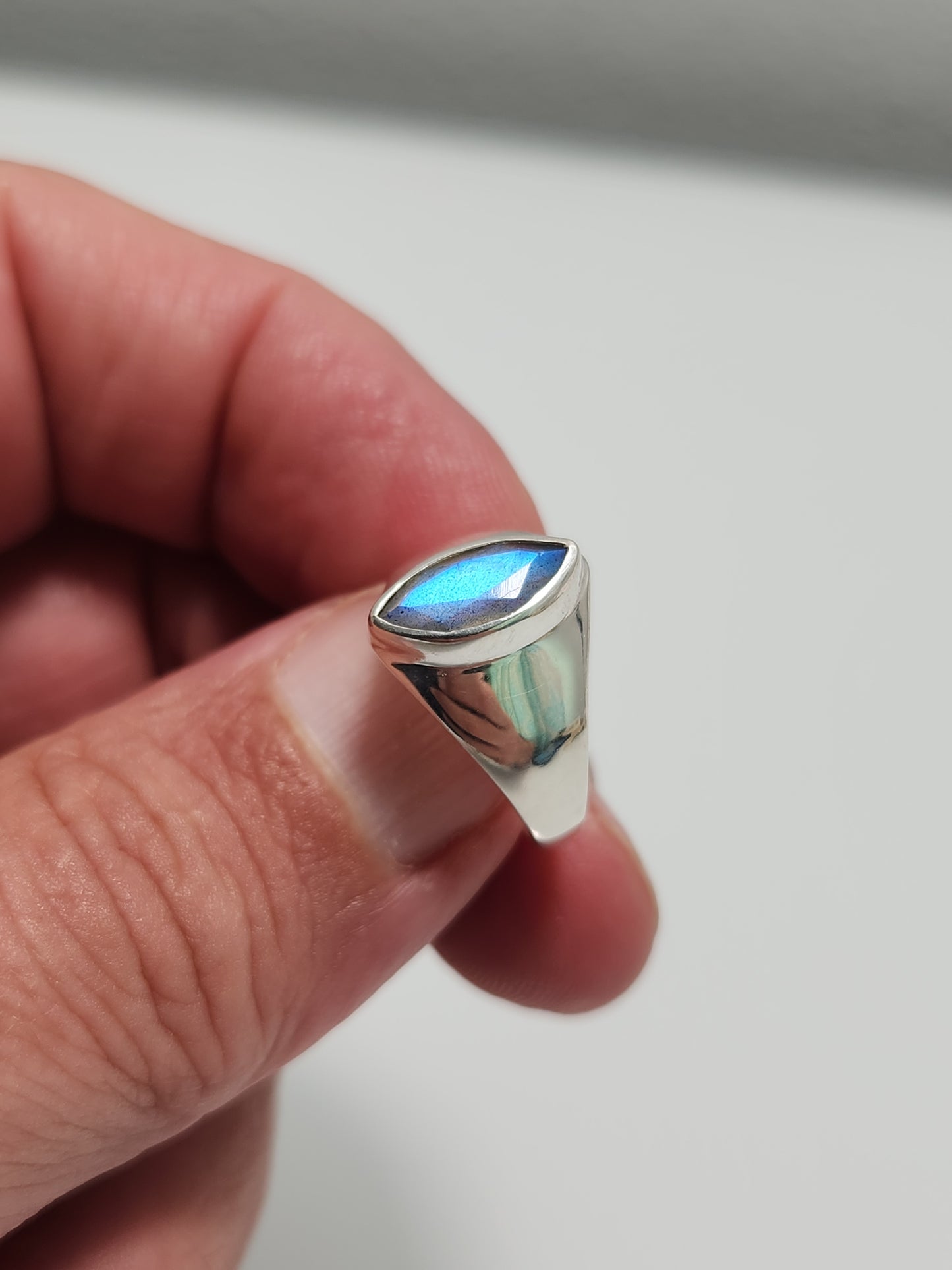 Labradorite Gem Ring sz 7.5