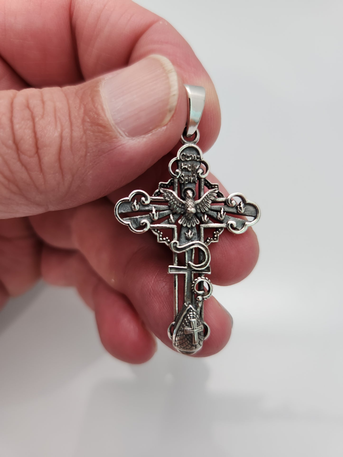 Holy Spirit Cross Pendant