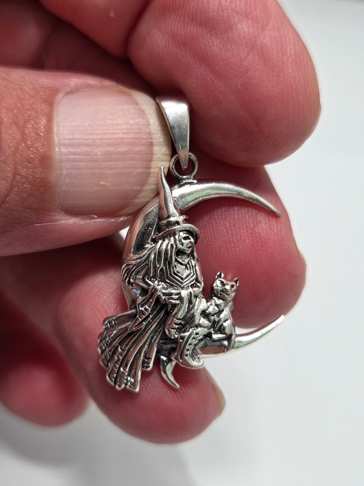 Witch and Cat Pendant