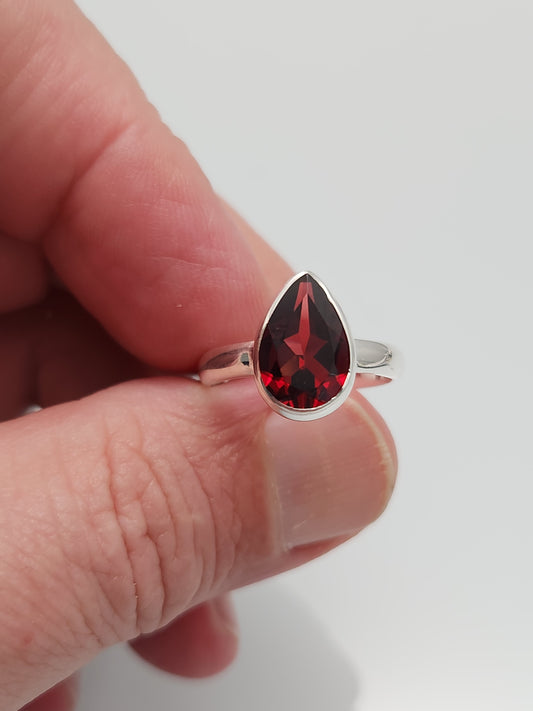 Garnet Ring sz 5.5, 6.5, 7.5, 8, 9, 10, 11