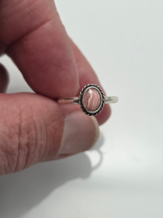 Rhodocrosite Ring sz 8