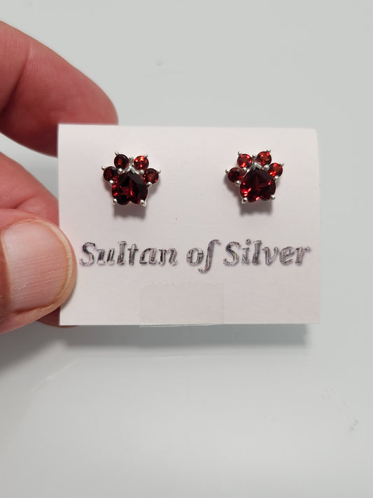 Garnet Studs Paws