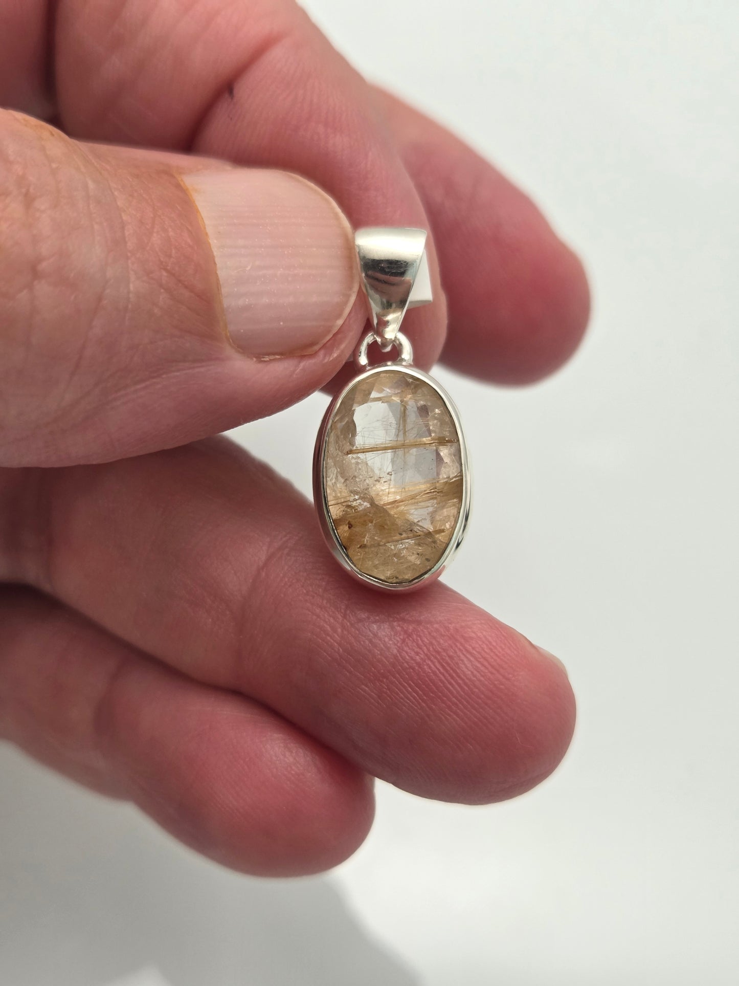 Gold Rutile Quartz Pendant