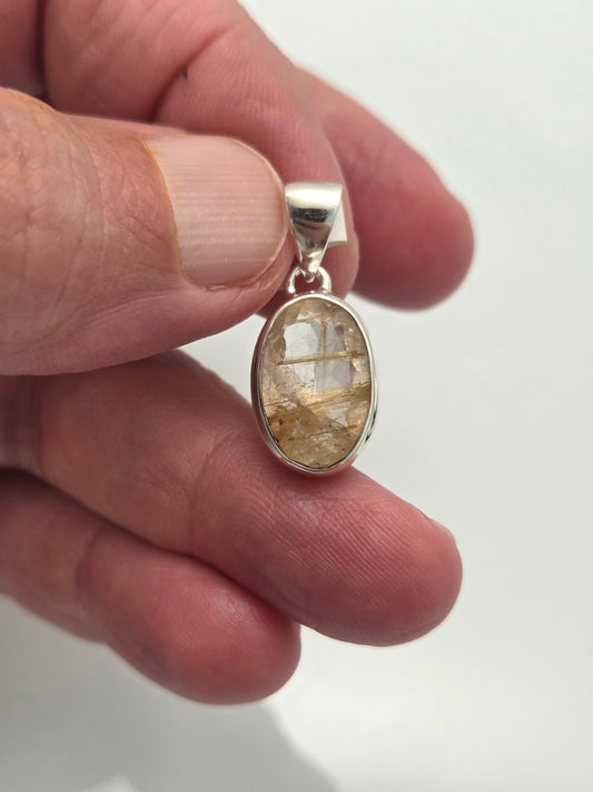 Gold Rutile Quartz Pendant