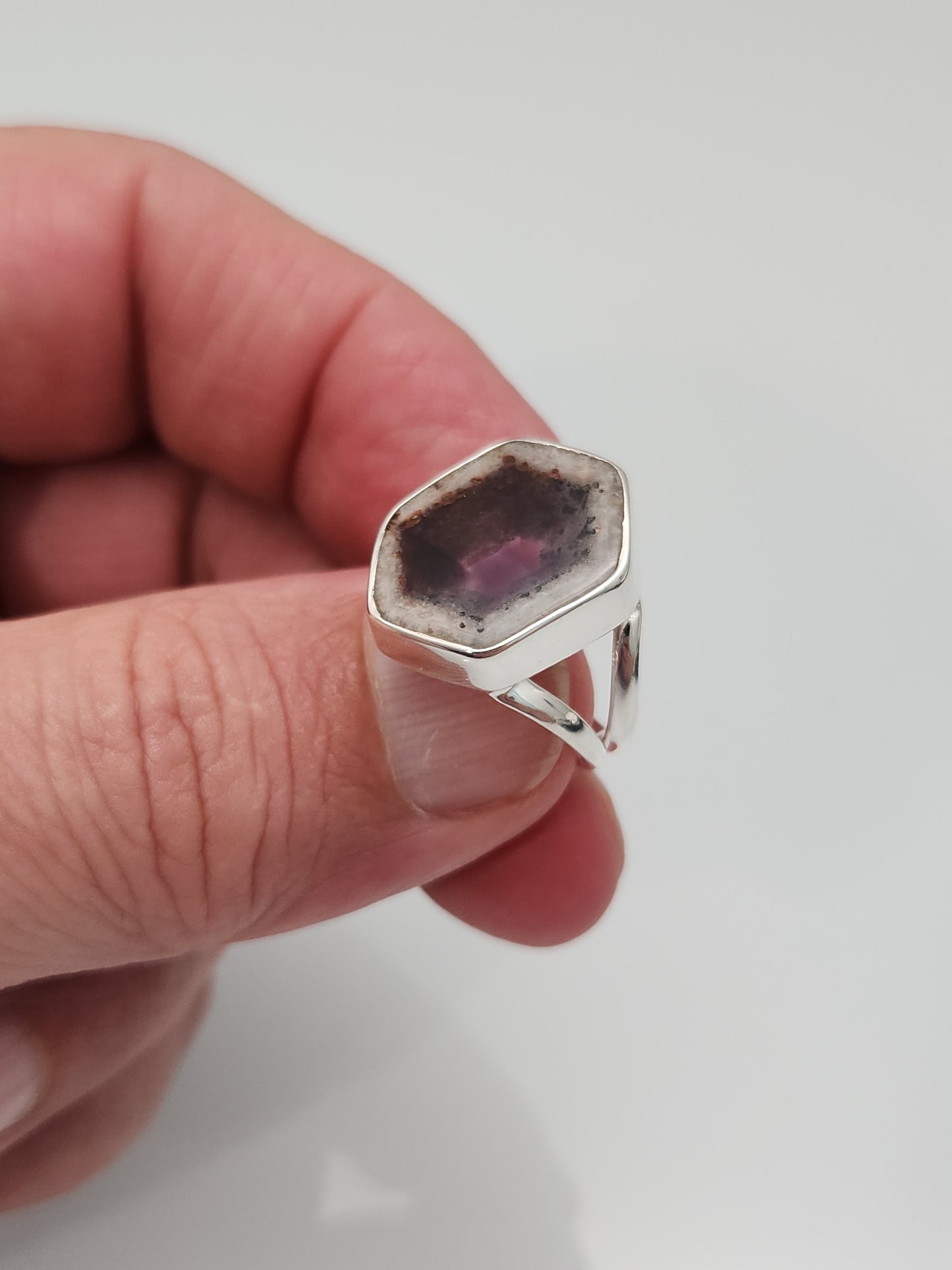 Trapiche Amethyst Ring sz 6