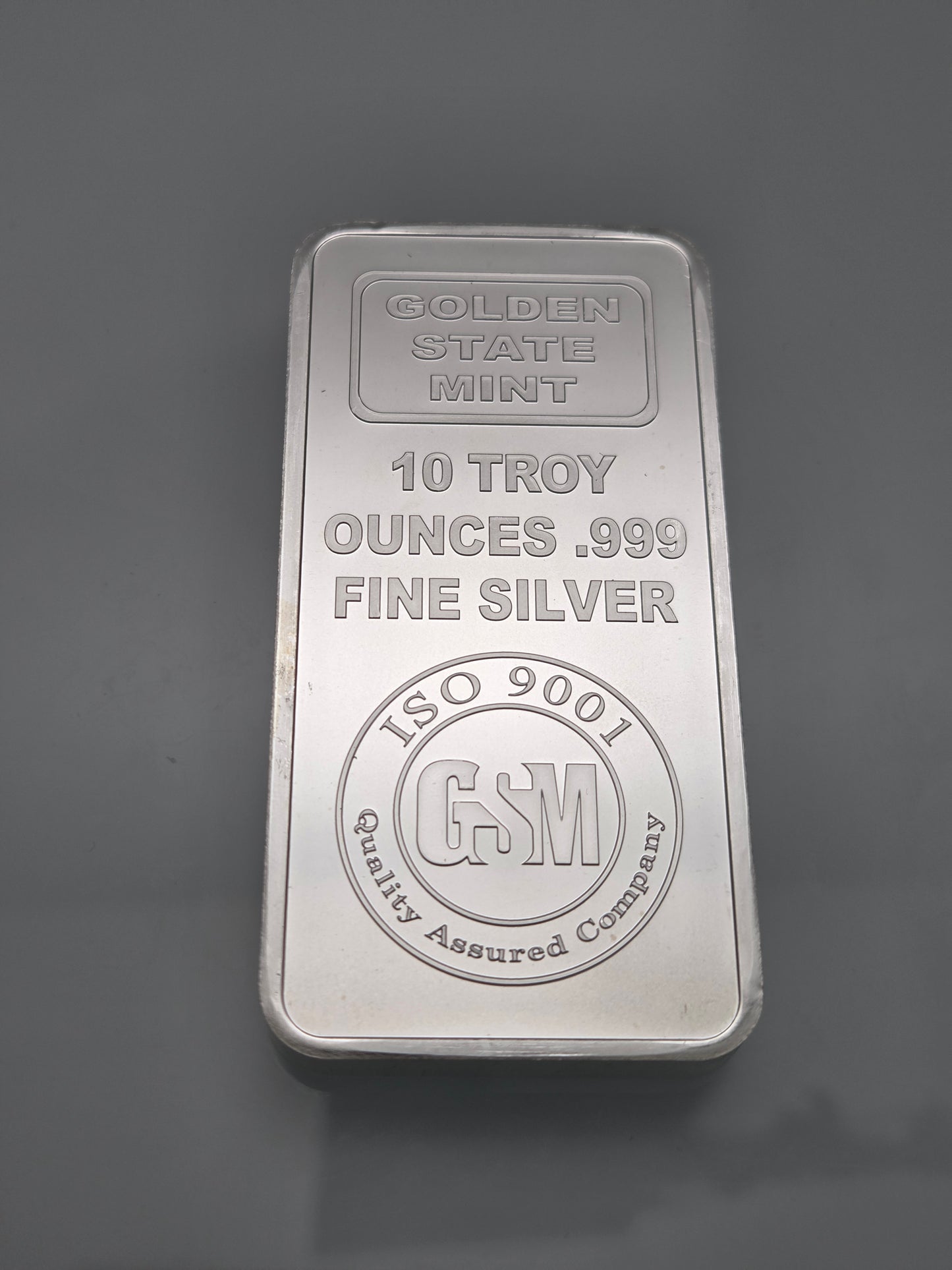 .999 10 Oz Pure Silver Bar