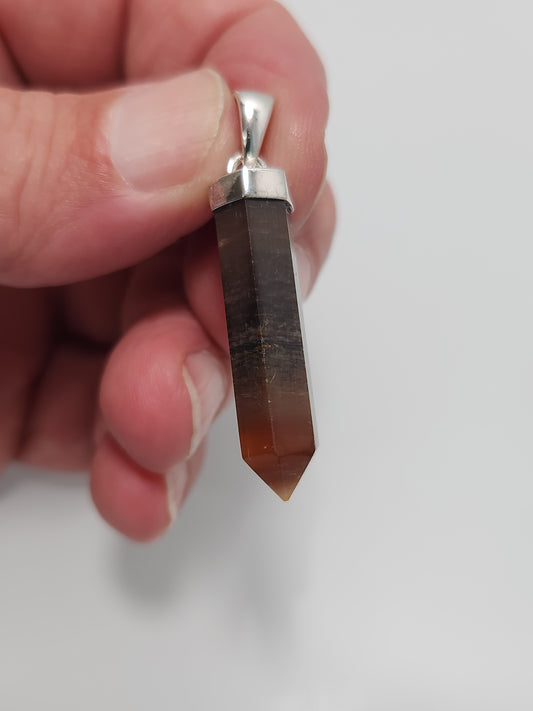 Petrified Wood Point Pendant