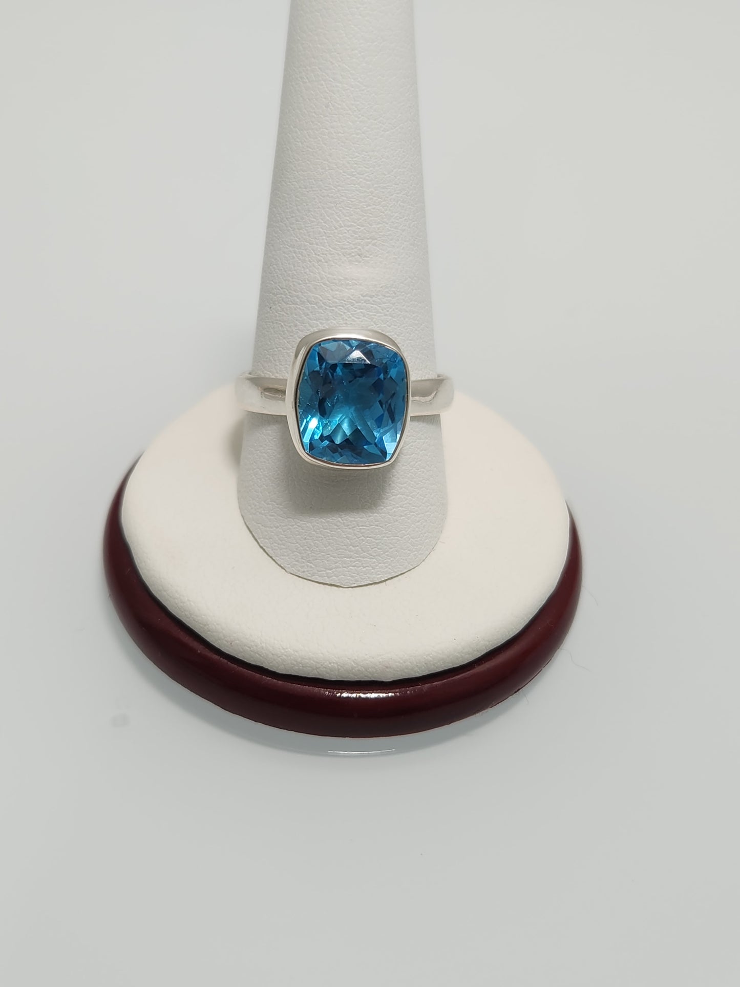 Swiss Blue Topaz Ring sz 11