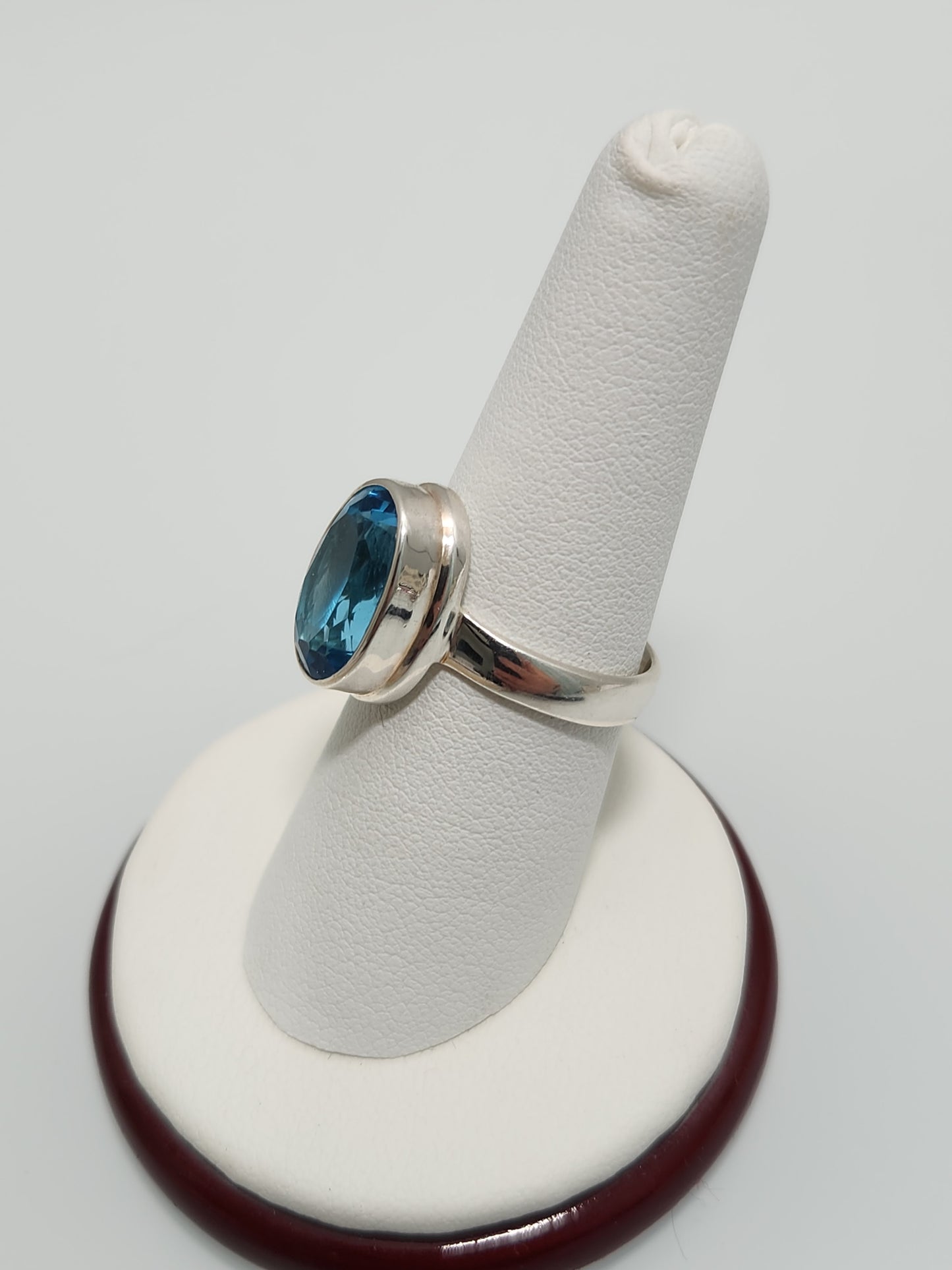 Swiss Blue Topaz Ring sz 8