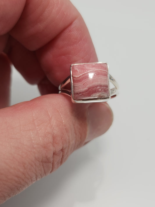 Rhodocrosite Ring sz 9