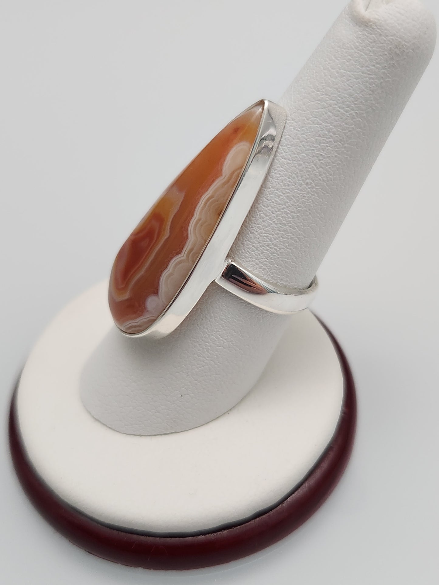 Lake Superior Agate Ring  sz 8