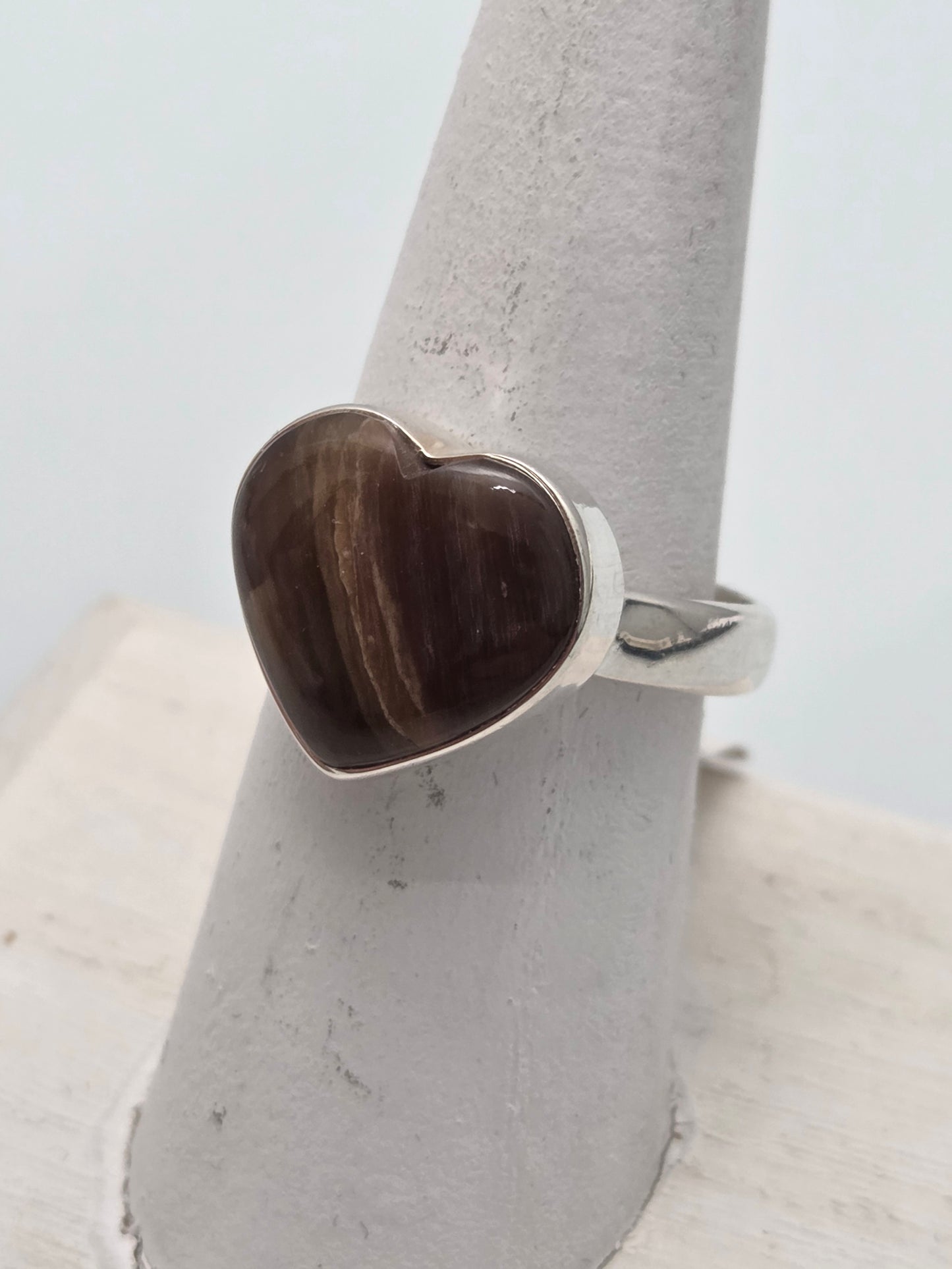 Petrified Wood Ring sz 9