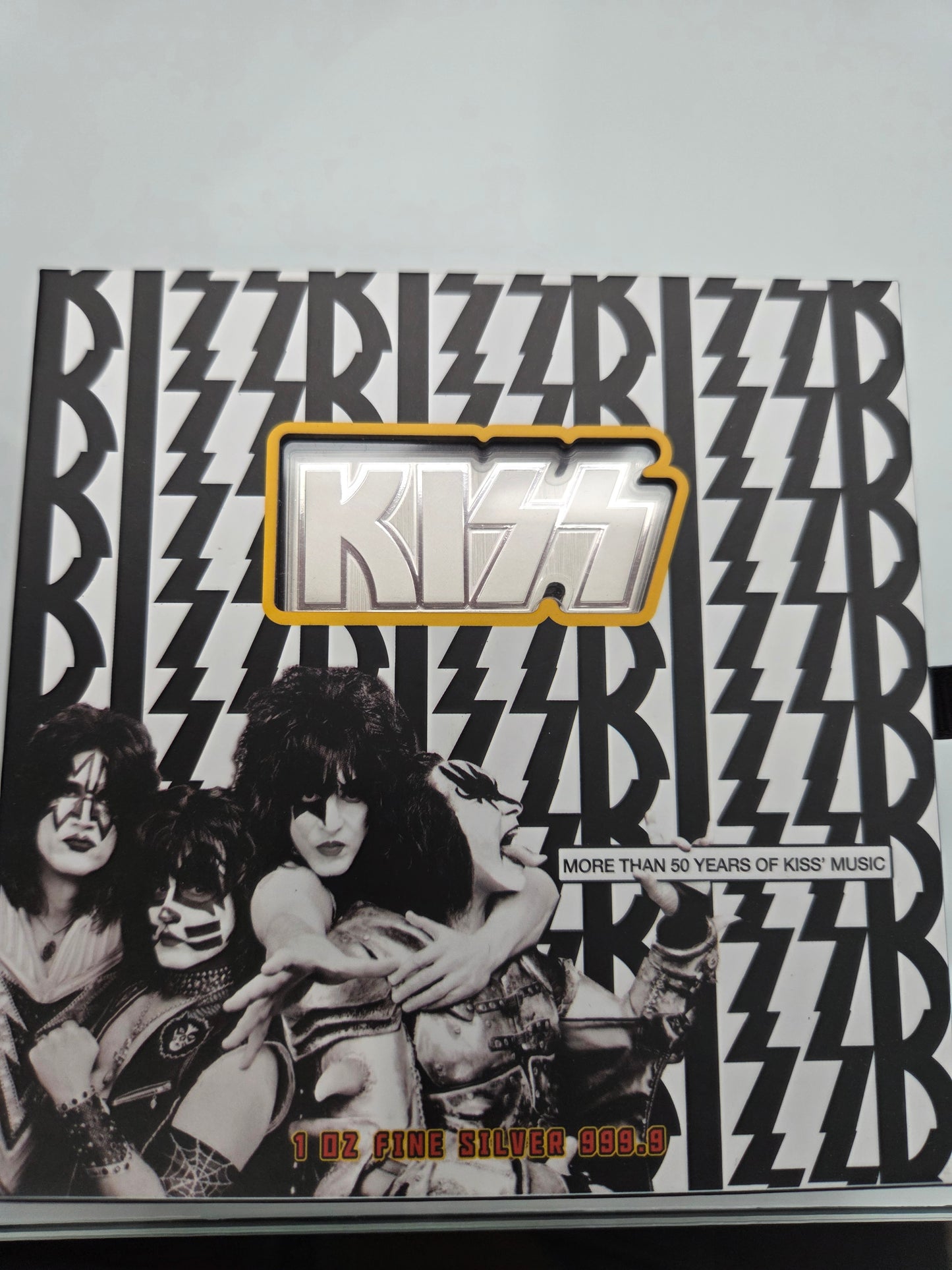 .999 Pure 1 oz. Silver 50 Year Kiss Commemorative Ingot