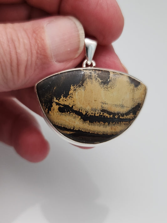 Painted Jasper Pendant