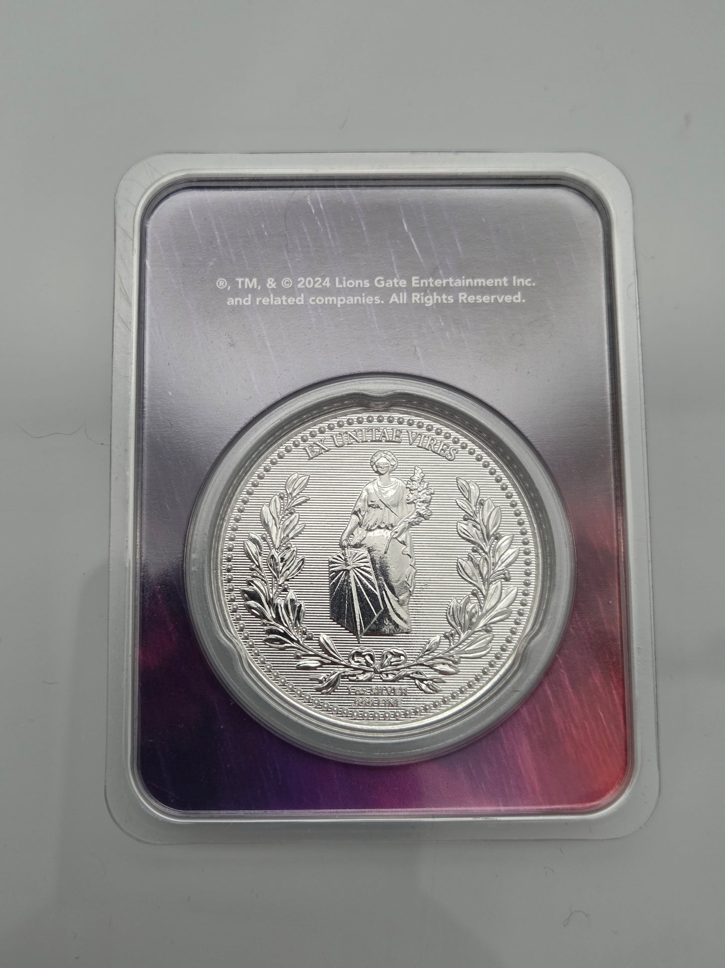 One ounce .999 silver John Wick coin