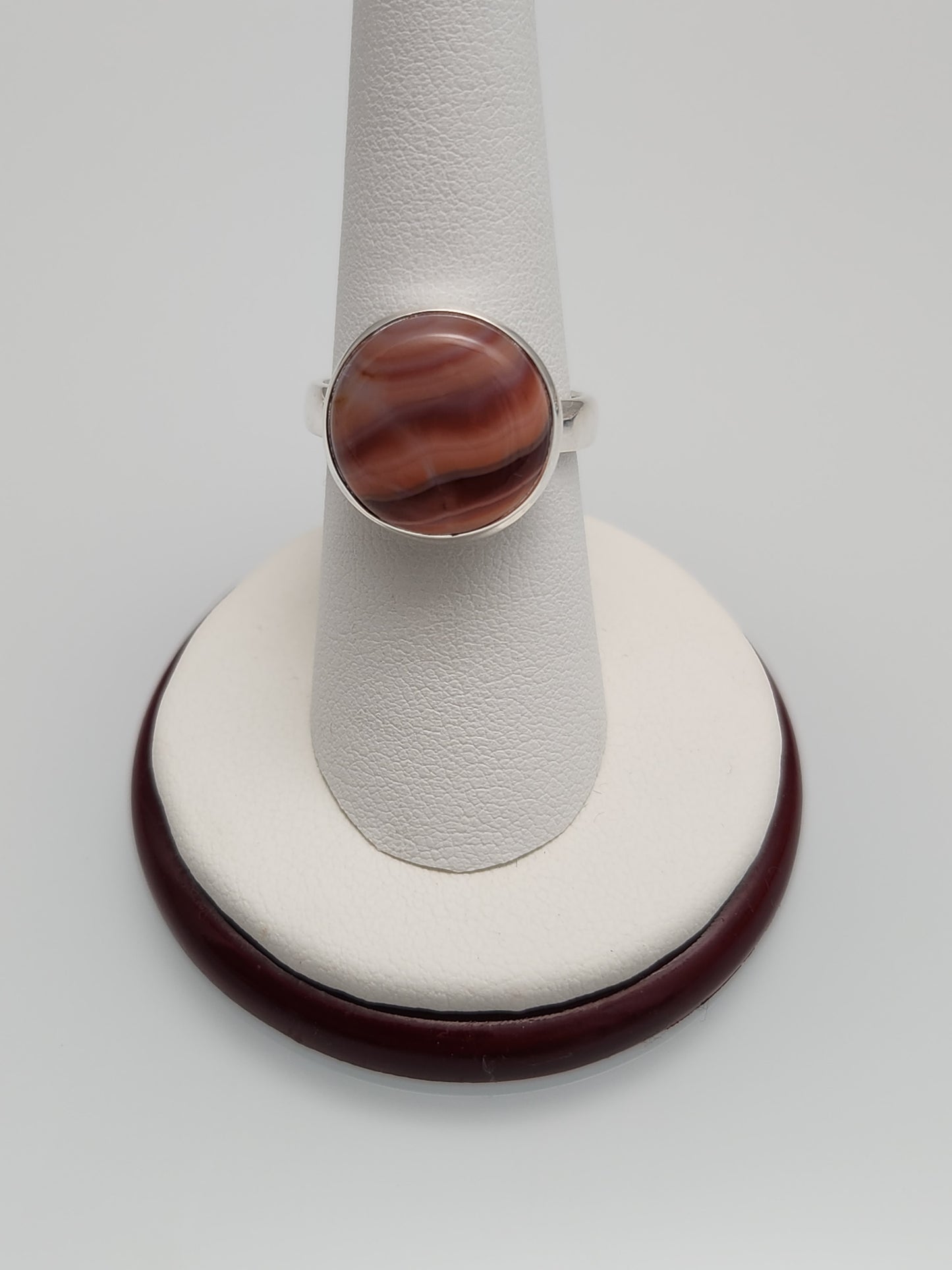 Lake Superior Agate Ring  sz 8.5